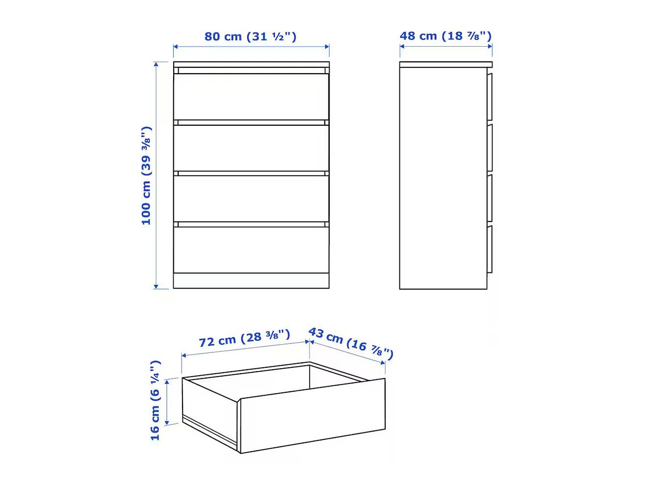 Мальм 16 brown ИКЕА (IKEA) изображение товара