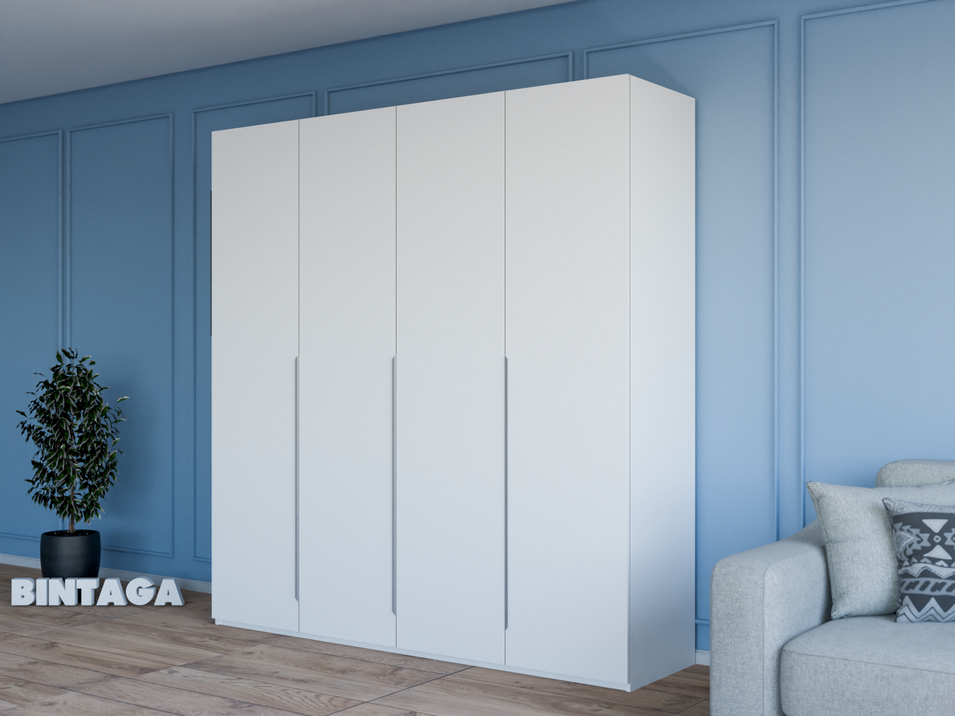 Пакс Альхейм 14 white (silver) ИКЕА (IKEA) изображение товара